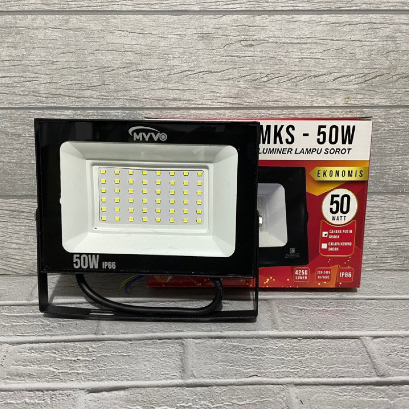 MYVO LAMPU SOROT FLOODLIGHT LED 50W 50 WATT BERCAHAYA TERANG TERJAMIN BERKUALITAS BAGUS