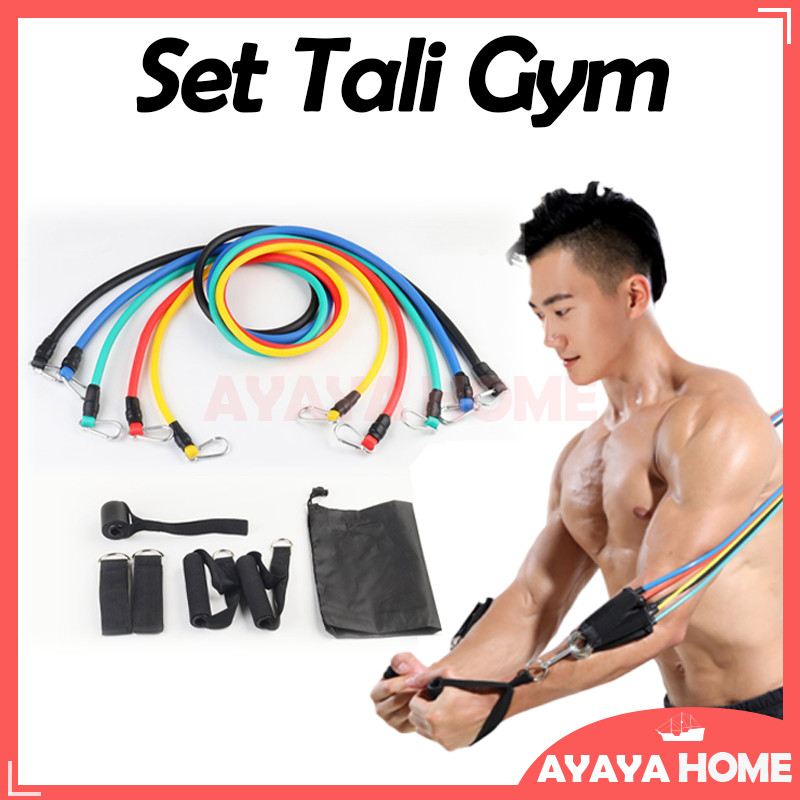Resistance Band Set 11 in 1/Alat Olahraga/Set Tali Gym