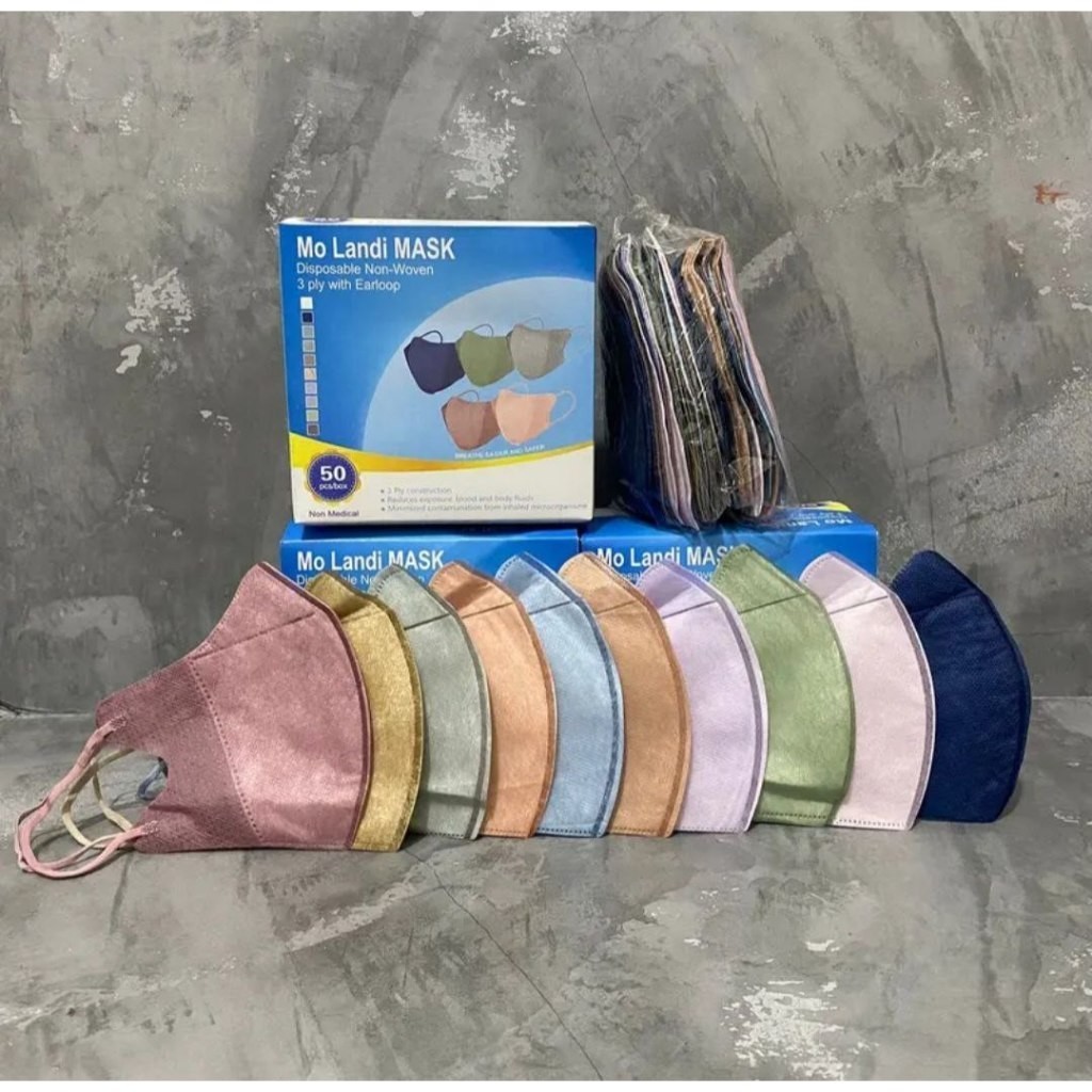 (GTT) Masker Duckbill Mix Warna isi 50 Pcs / Duckbill Warna Soft 3ply / Duckbill mix warna Pastel / 