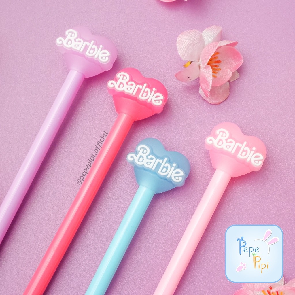 

Pena Gel Barbie Hati Pen Bolpen Pulpen Bolpoin Karakter Berbi Love Heart