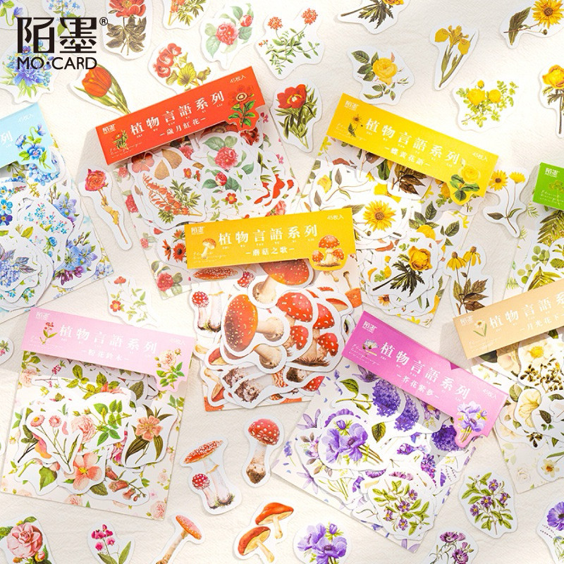 

Journamm.id Paket Stiker Kertas Lapis Momo Seri Bahasa Tanaman Dekorasi Buku Panduan DIY Stiker Berperekat 8 Jenis
