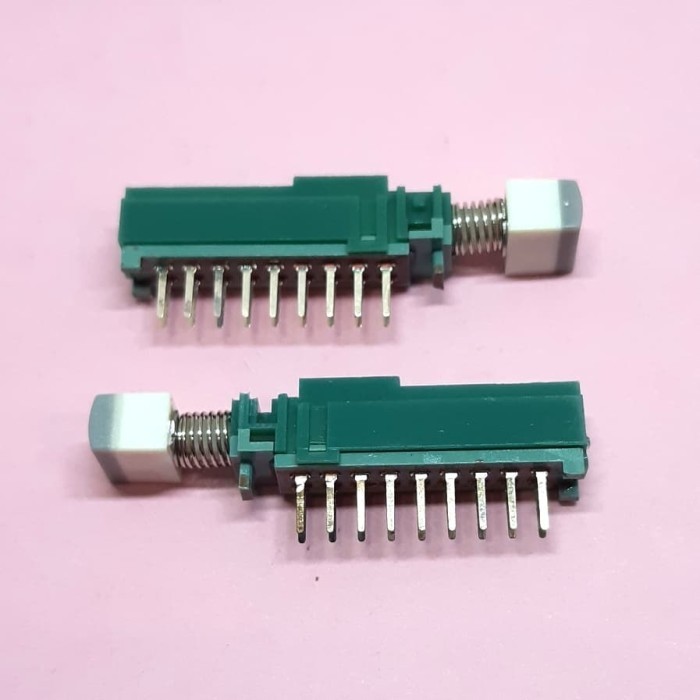Grosir Knob + DPDT 6x3 (2×9pin) Horisontal Push On Push Off Mini Switch