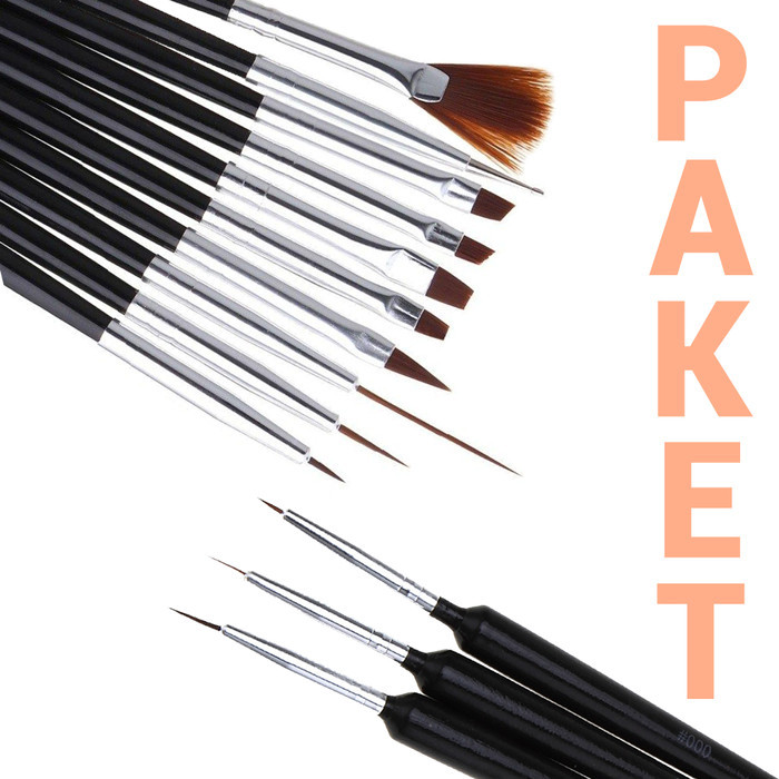 best -PAKET Set Kuas Seni Lukis 10 Jenis + Kuas Tipis Liner Brush 3 pcs