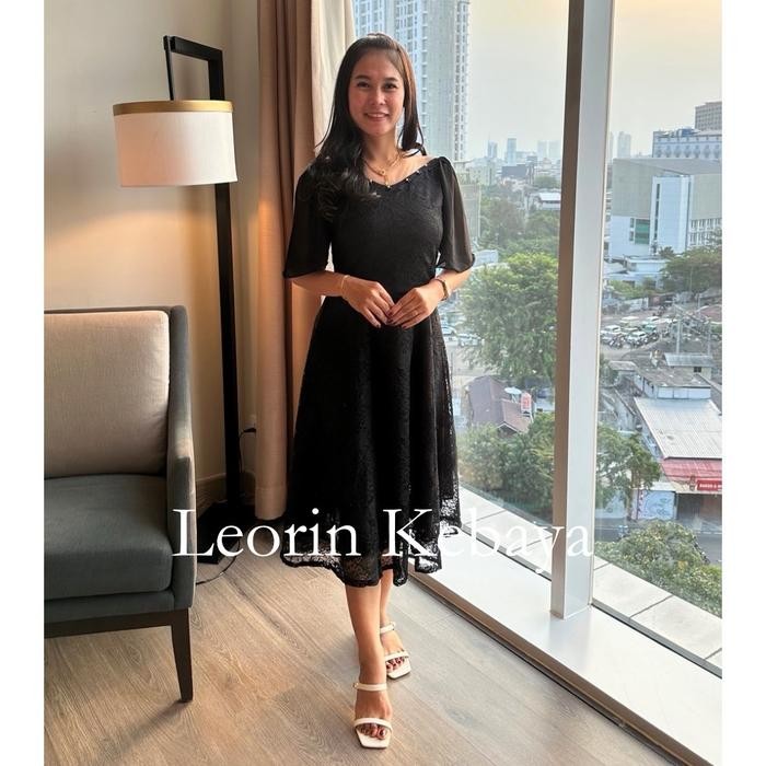 NEW -Dress Modern Gwen Dress Natal Dress Pesta Premium Murah Bahan Brokat Kombinasi Payet Formal Wan