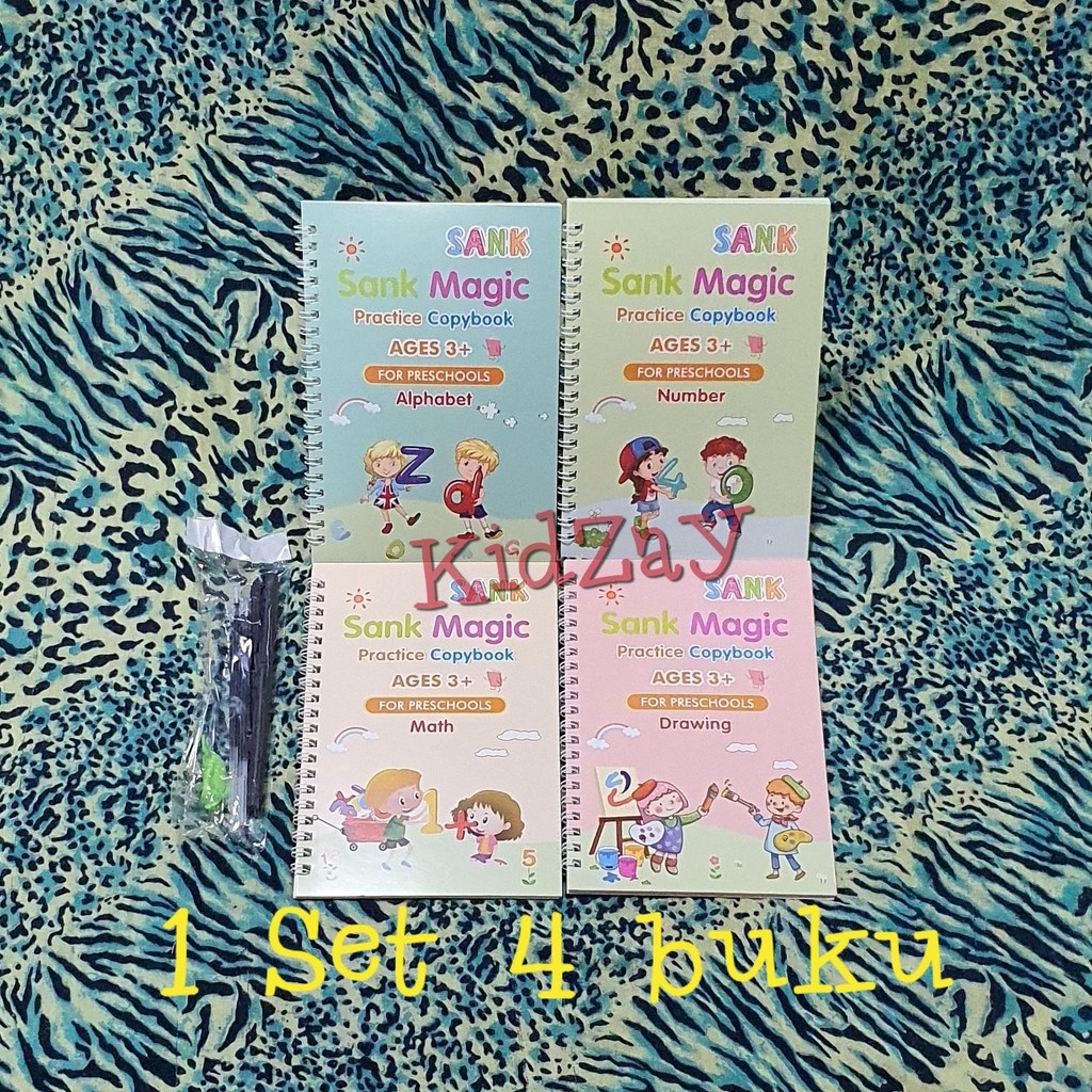 

KZ Buku Edukasi Sank Book Magic 1 Set isi 4 Buku Pen dan Refill