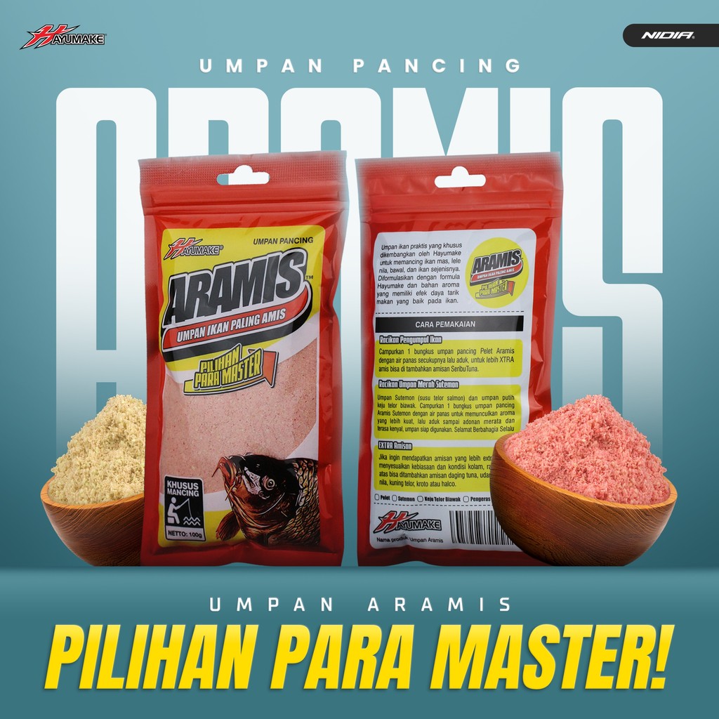 [BB] UMPAN IKAN MAS UMPAN PANCING ARAMIS SIAP PAKAI PELET ARAMIS SUTEMON KEJU TELOR BIAWAK KEMASAN
