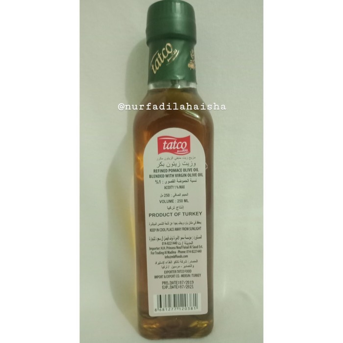 SALE -Minyak zaitun tatco asli turki dan arab saudi kemasan plastik