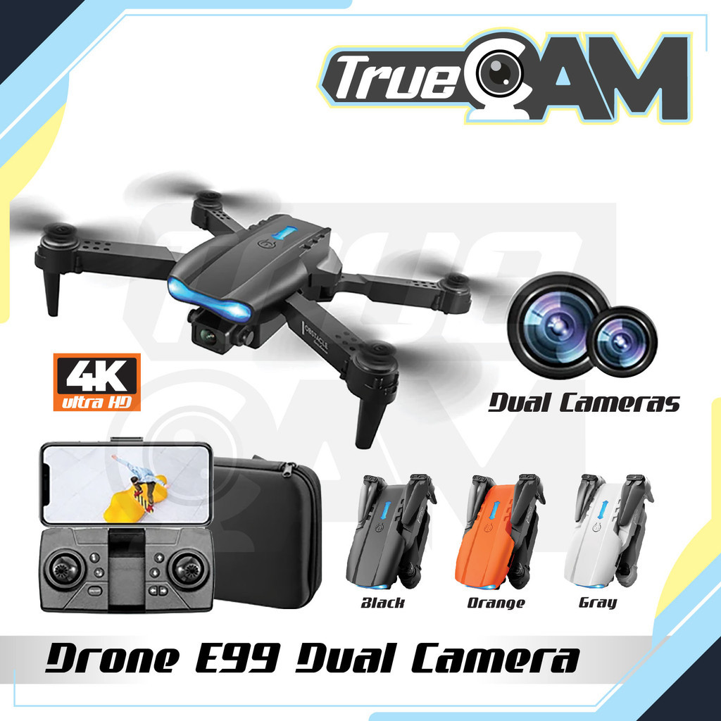 PROMO 9.9 TrueCam Drone Dual Kamera 4K UltraHD E99pro Smart Dual Camera BERGARANSI RESMI