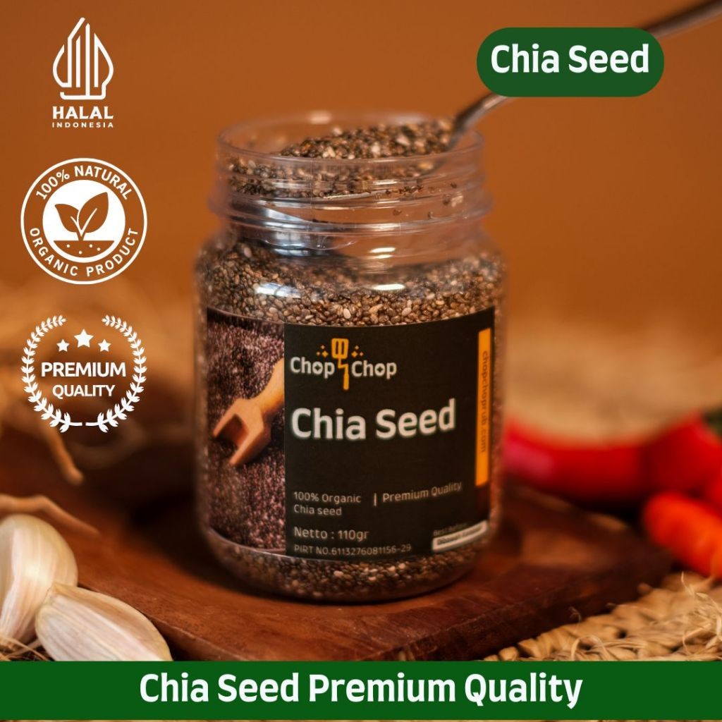 

Chopchop Chia Seed Organic Cocok Untuk Diet Dicampur dengan Minuman dan Makanan