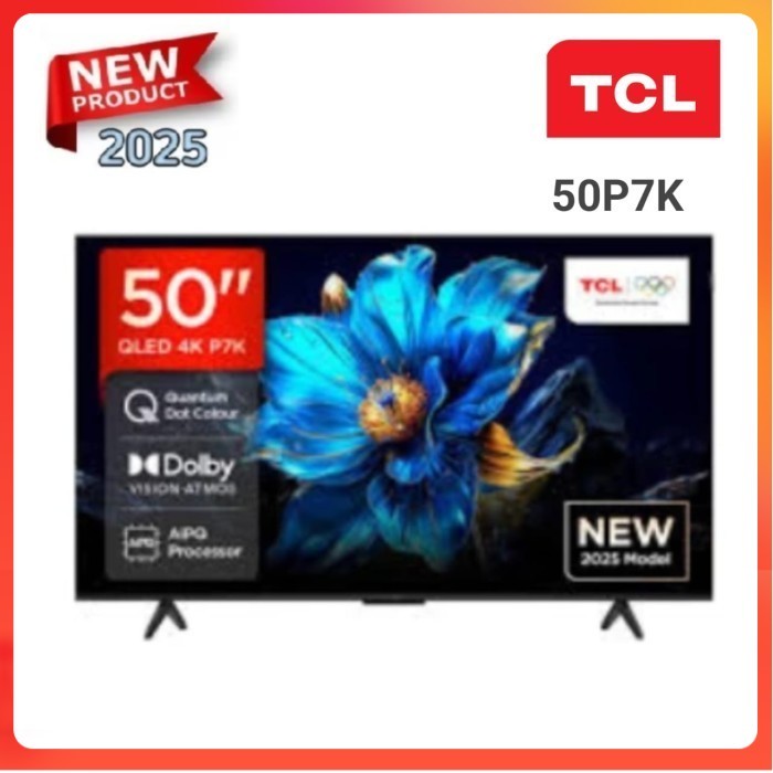 TCL 50P7K 50 Inch TCL P7K-UK QLED 4K HDR TV, Smart TV Google TV