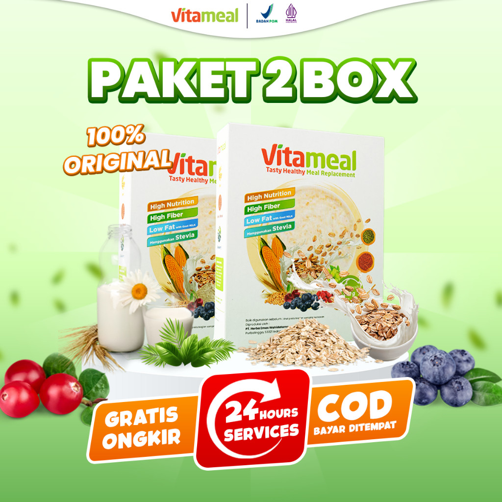 

GARANSI ASLI AMPUH VITAMEAL 2 BOX Kolestrol Tinggi Obat Gula Darah Tinggi Diabetes Pankreas Insulin Kebas Kesemutan Asam Lambung
