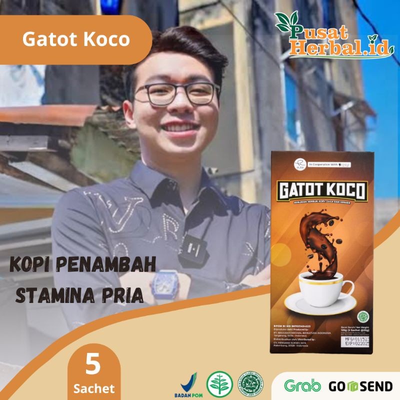 

Kopi Gatot Koco Penambah Stamina Rekomendasi Dr. Richard Lee 1 Box 5 Sachet Halal & Bpom