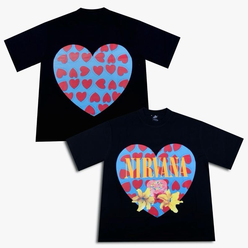 T-Shirt Nirvana Heart Shaped Box Oversized Boxy 20S Full Cotton 230gsm