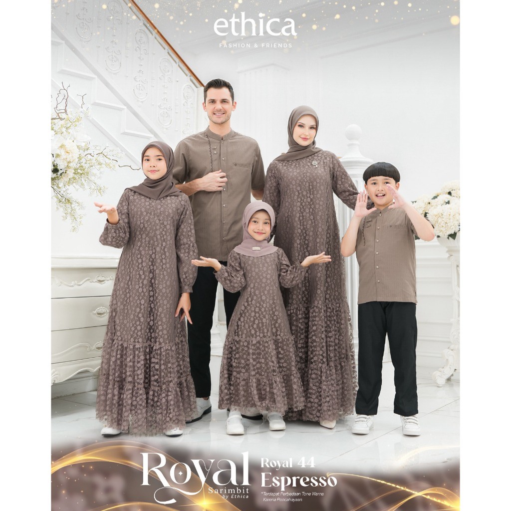 ETHICA Sarimbit Ethica Sarimbit Royal 44 Espresso  Baju Keluarga Sarimbit Keluarga Terbaru 2025