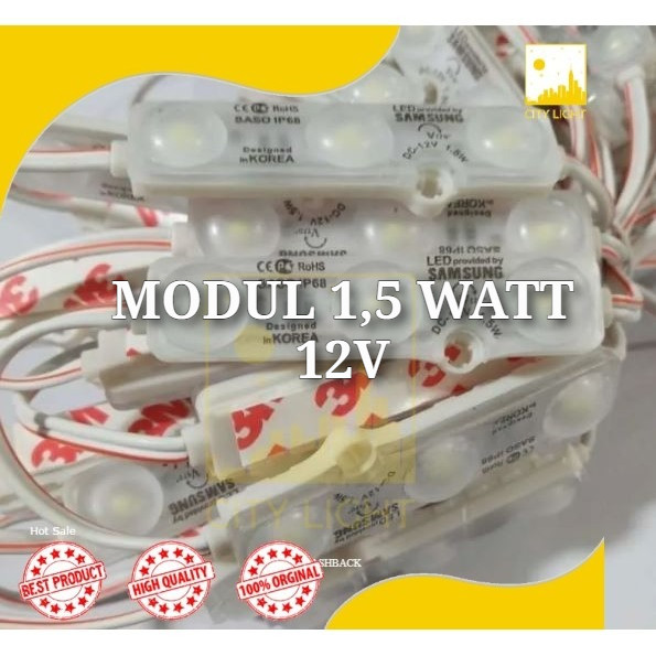 Lampu Led Modul Samsung 1.5Watt LAMPU LED MODULE SAMSUNG 12V LED MODUL 1,5W 3 Mata