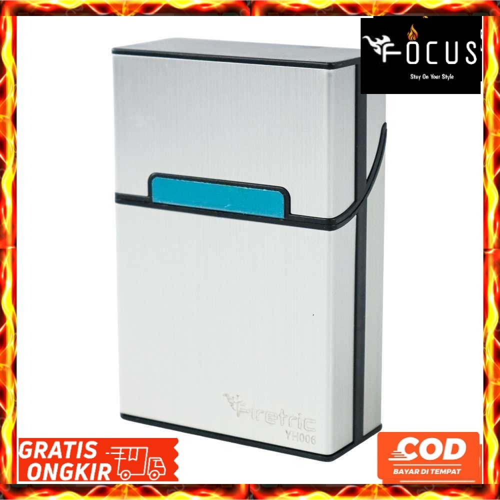 Firetric Kotak Tempat Rokok Aluminium Cigarette Case 20 Slot/Wadah Keren/Bungkus Penyimpanan Panjang