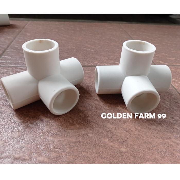 TERMURAH Konektor pipa 4 arah atau cabang ukuran 1 inch