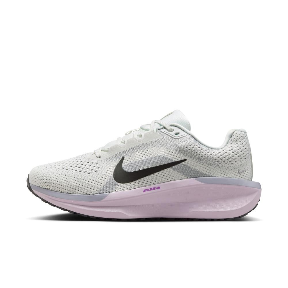 NIKE Women Running Winflo 11 Road White/Black-Cement Grey-Bold Berry ORIGINAL Sepatu Lari Wanita