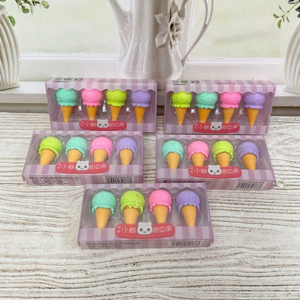 

PENGHAPUS 3D MINIATUR ICE CREAM | ER-1825 | 1 SET ISI 4 PCS | ATK TERMURAH