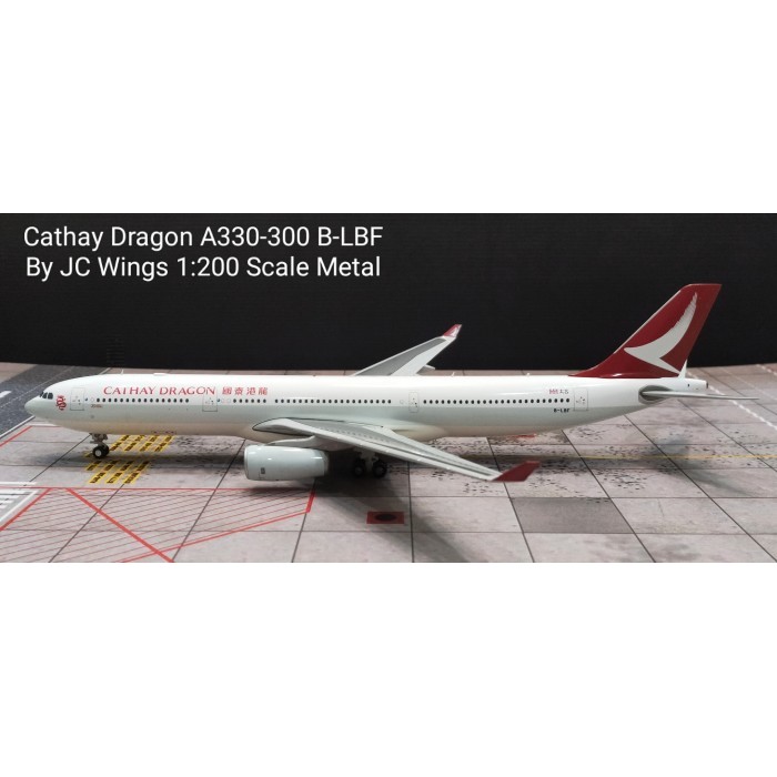 Miniatur Pesawat Terbang Cathay Dragon A330-300 B-LBF  JC Wings 1:200 Diecast Aircraft