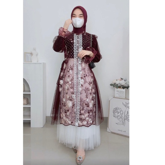 Fatunhijabs - KAMARI OUTER BRUKAT - HANYA OUTER SAJA Terlaris