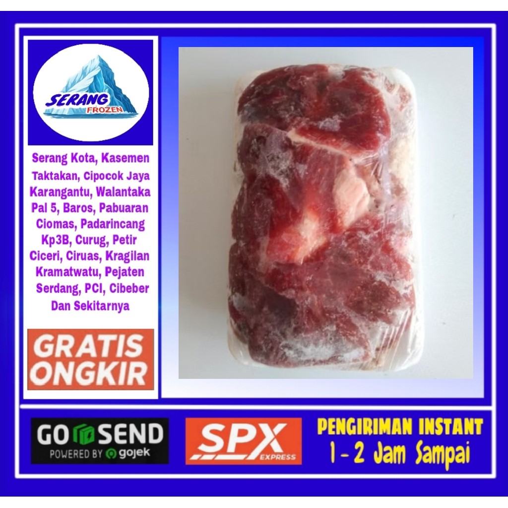 

Daging Sapi Tetelan 500gr, Tetelan Daging Sapi,Serang Frozen