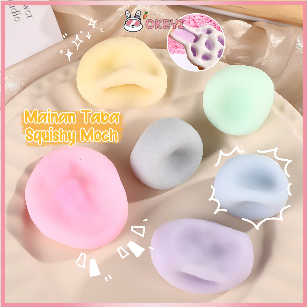 OKEYI Squishy Mochi Cheese Ball Mainan Squishy Antistress Squishy Lucu