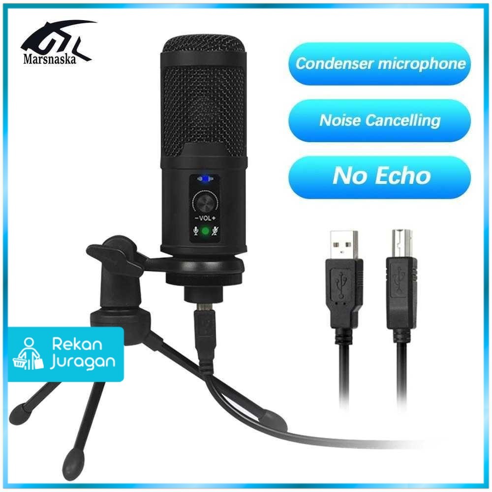 Microphone Condenser USB DJ Live Recording with Stand - BM-65