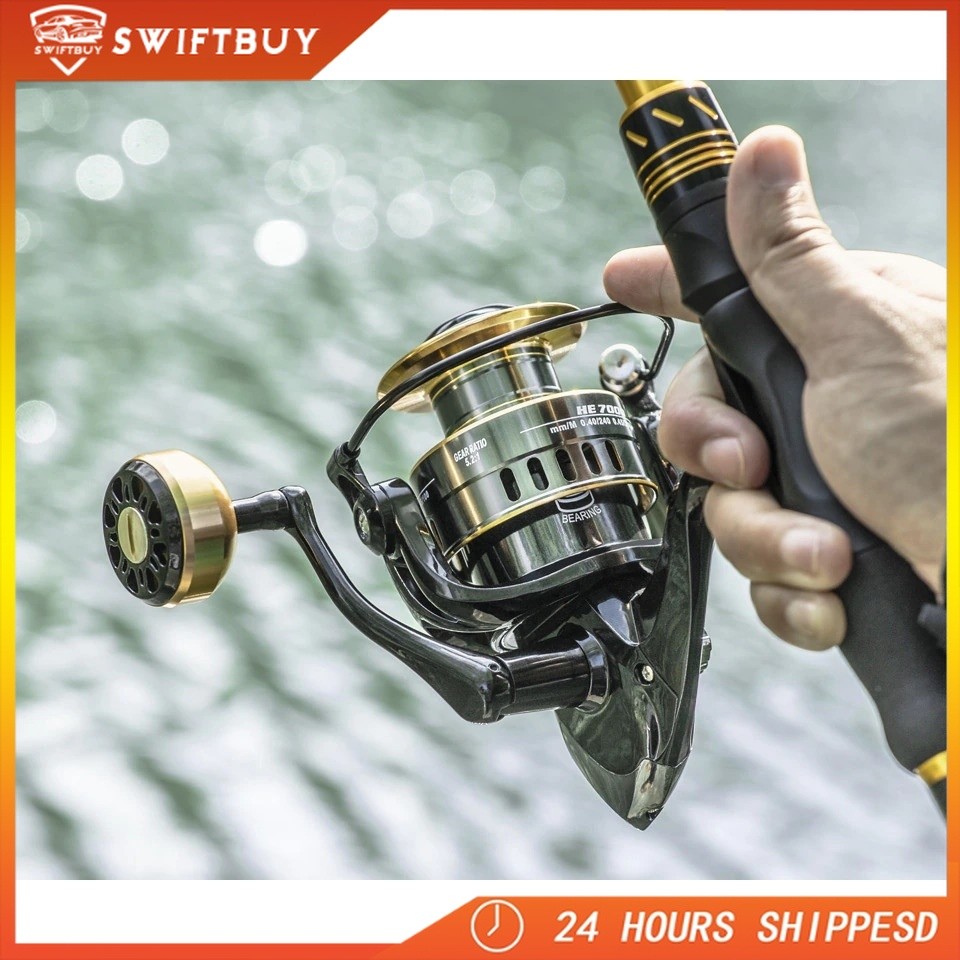 TERBARU Coralov Reel Fishing Reel Pancing 10kg HE500-7000 Series Reel Pancing Tarikan Max Drag 30KG