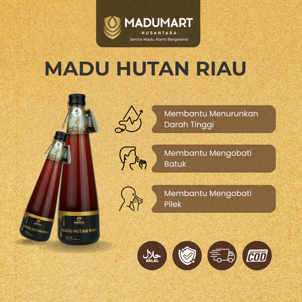 

Madu Asli Nektar Hutan Riau MaduMart 100% Alami Raw Honey Bantu Meningkatkan Stamina Dan Kekebalan Tubuh