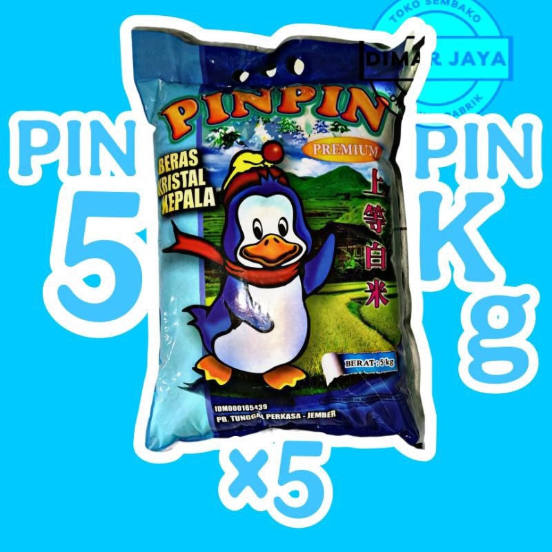 

Beras Pin Pin Premium 25 Kg (Kemasan 5 Kg x 5)