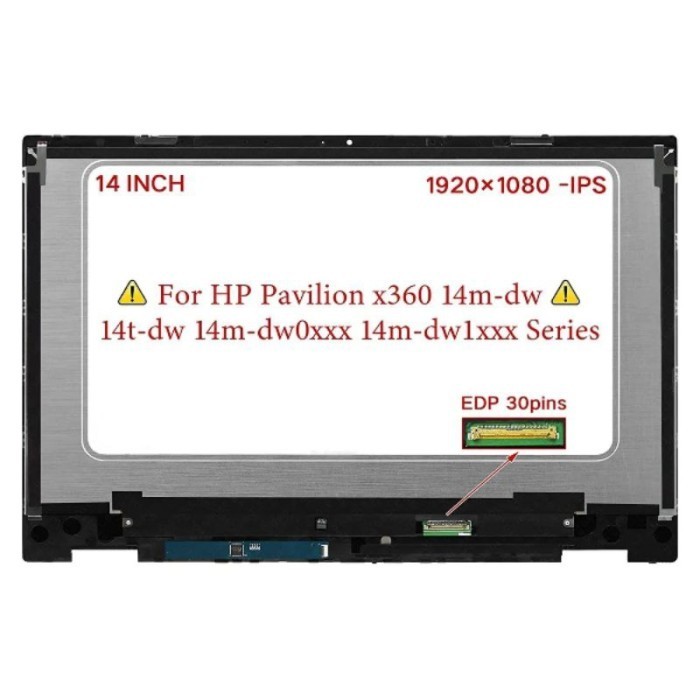 LED LCD Laptop HP Pavilion X360 14 DW 14DW 14T-DW 14M-DW 14.0 Inch Touchscreen Full HD