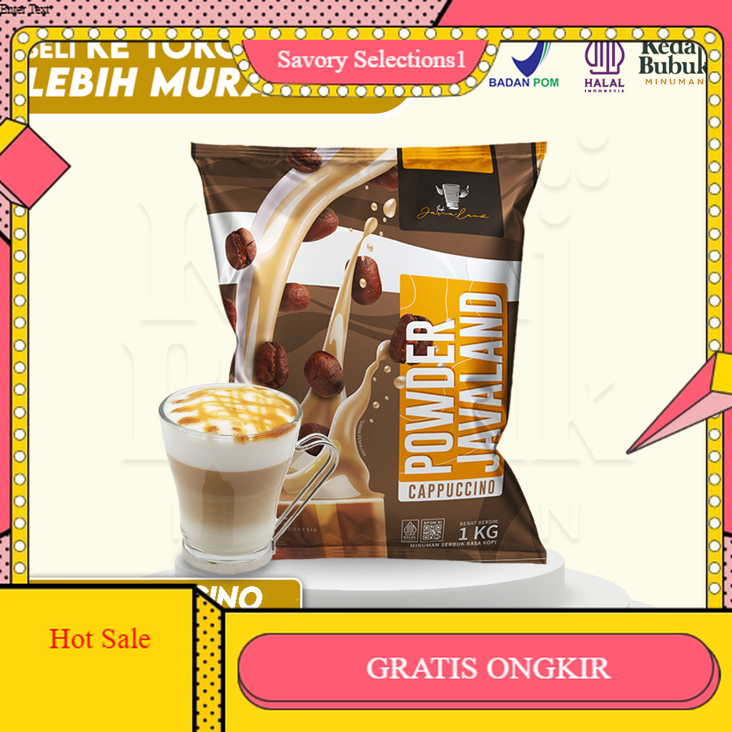 

【SAVORY】DISKON!! Javaland Bubuk Minuman Rasa Cappucino 1Kg - Regular Plain