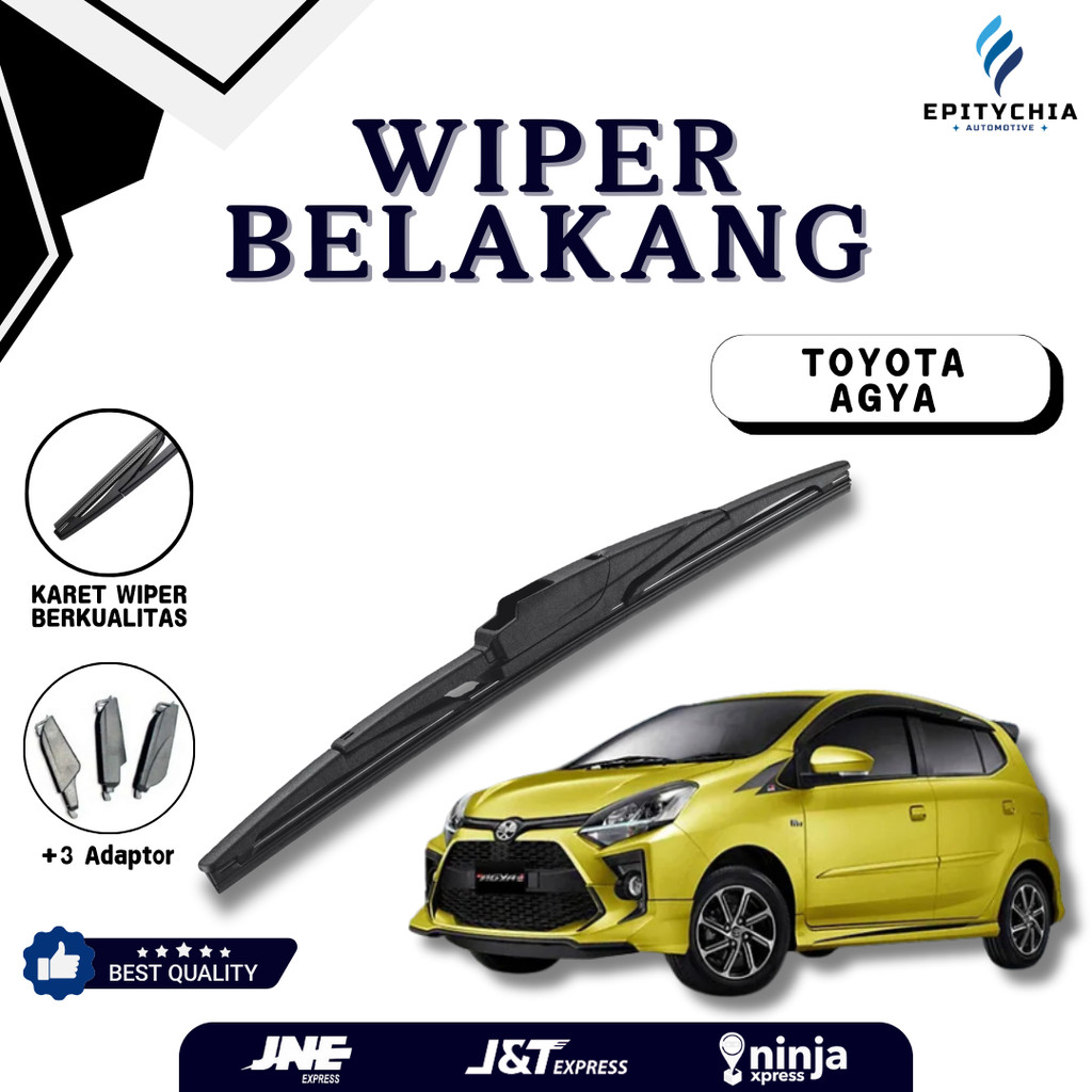 Wiper Belakang Mobil AGYA Rear Blade Premium Free 3 Adaptor - Epitychia Automotive