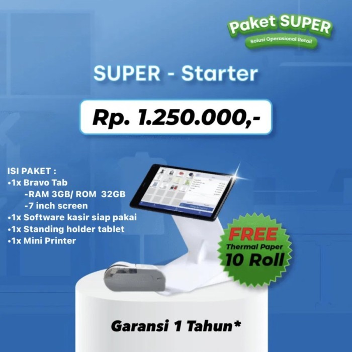 Paket Mesin Kasir Android - Bravo Tab