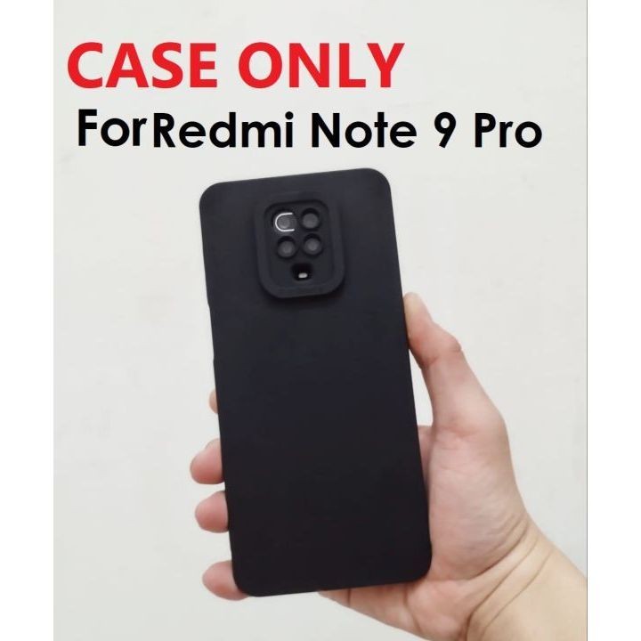 SoftCase Pro Camera Black Matte Redmi Note 9 , Redmi Note 9 Pro Silikon Polos Hitam