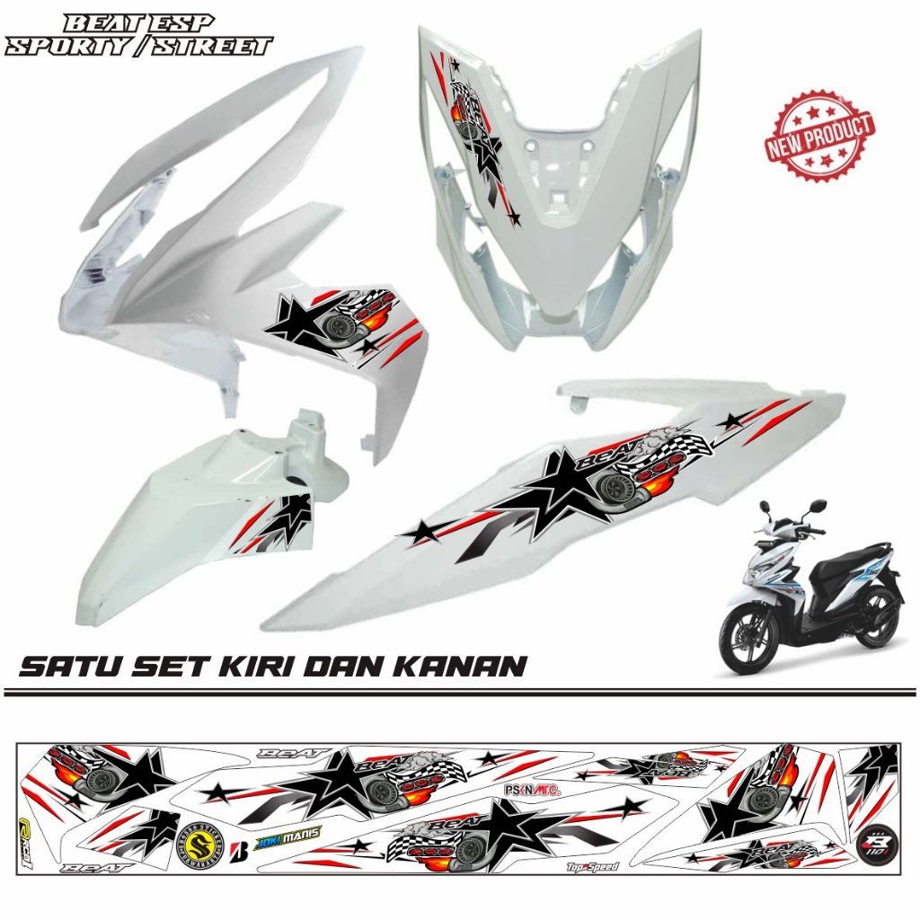 STIKER VARIASI BUAT MOTOR HONDA BEAT ESP BEAT STREET SPORTI STIKER KEREN KEREN VARIASI