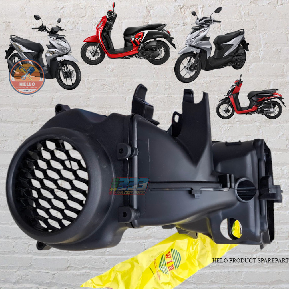 cover mesin atas bawah kondom blok tutup kipas genio k0j beat new deluxe street 2020 k1a scoopy new 