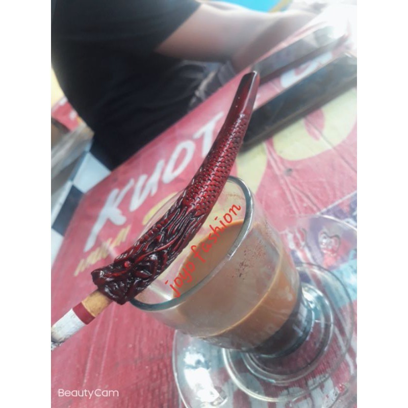 PIPA ONCE SEROTONG AKAR BAHAR MERAH HITAM PUTIH UKIR NAGA