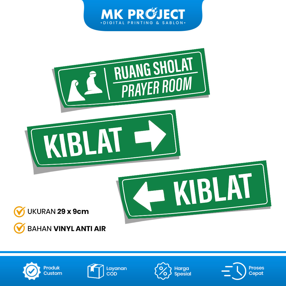 

STICKER KIBLAT RUANG SHOLAT MASJID MUSHOLA / STIKER TEMPAT WUDHU PRIA WANITA BAHAN VINYL ANTI AIR