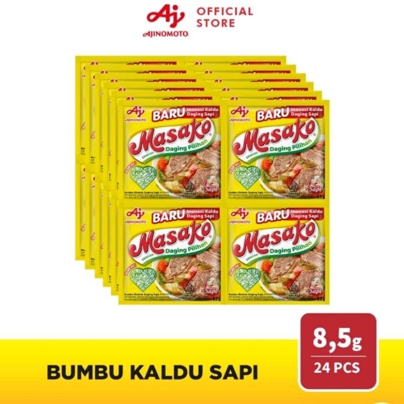 

24 PCS - MASAKO BUMBU KALDU SAPI 8.5g - MASAKO KALDU BUBUK RASA SAPI 2 RENCENG