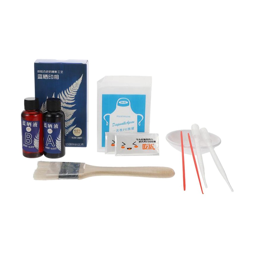 

Cyanotype Printing DIY Set 2 Component Sensitizer Set for PU Leather Cotton Silky Fabric