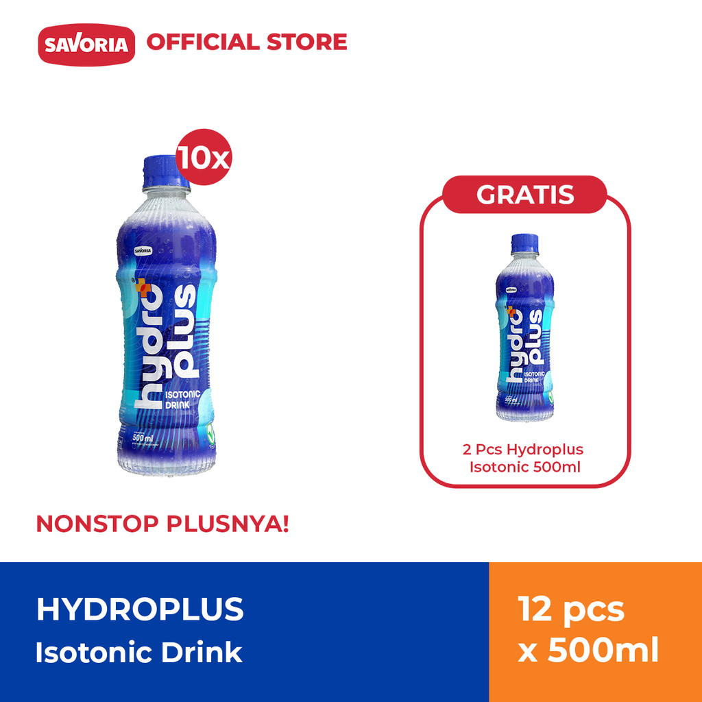 

Hydroplus Isotonic 10 Pcs x 500ml + Gratis 2 Pcs