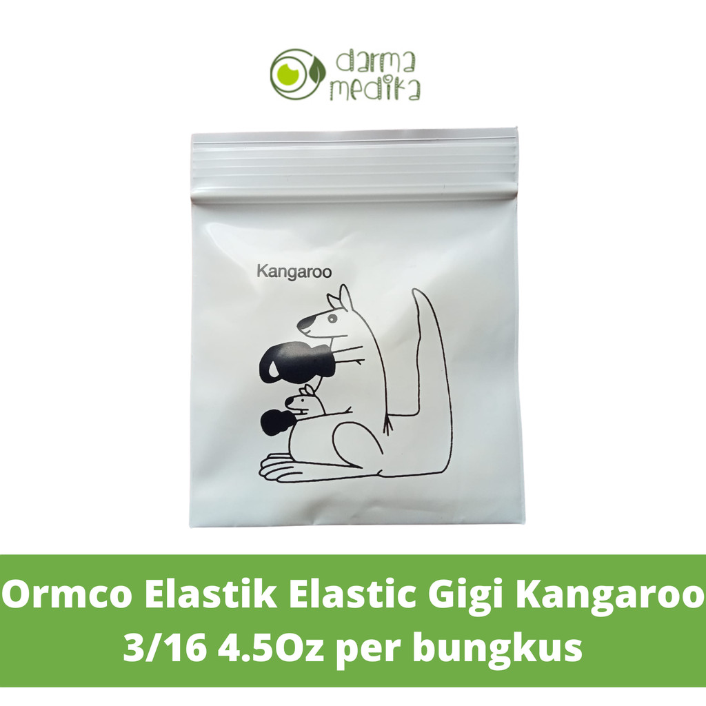 Ormco Elastik Elastic Gigi Kangaroo 3/16 4.5Oz per bungkus