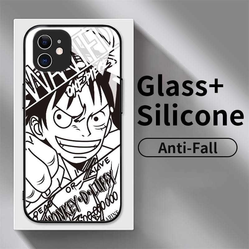 Case For Samsung Note 10 Plus Note 9 Note 10 4G 5G Kaca Tempered Silikon Belakang Keren One Piece Ke