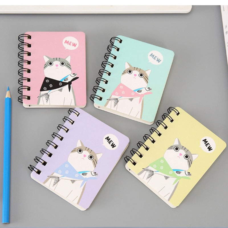 

1PC A7 Coil book Cartoon Cute Student Diary Book Portable Pocket Notebook Thickened Line Notepad