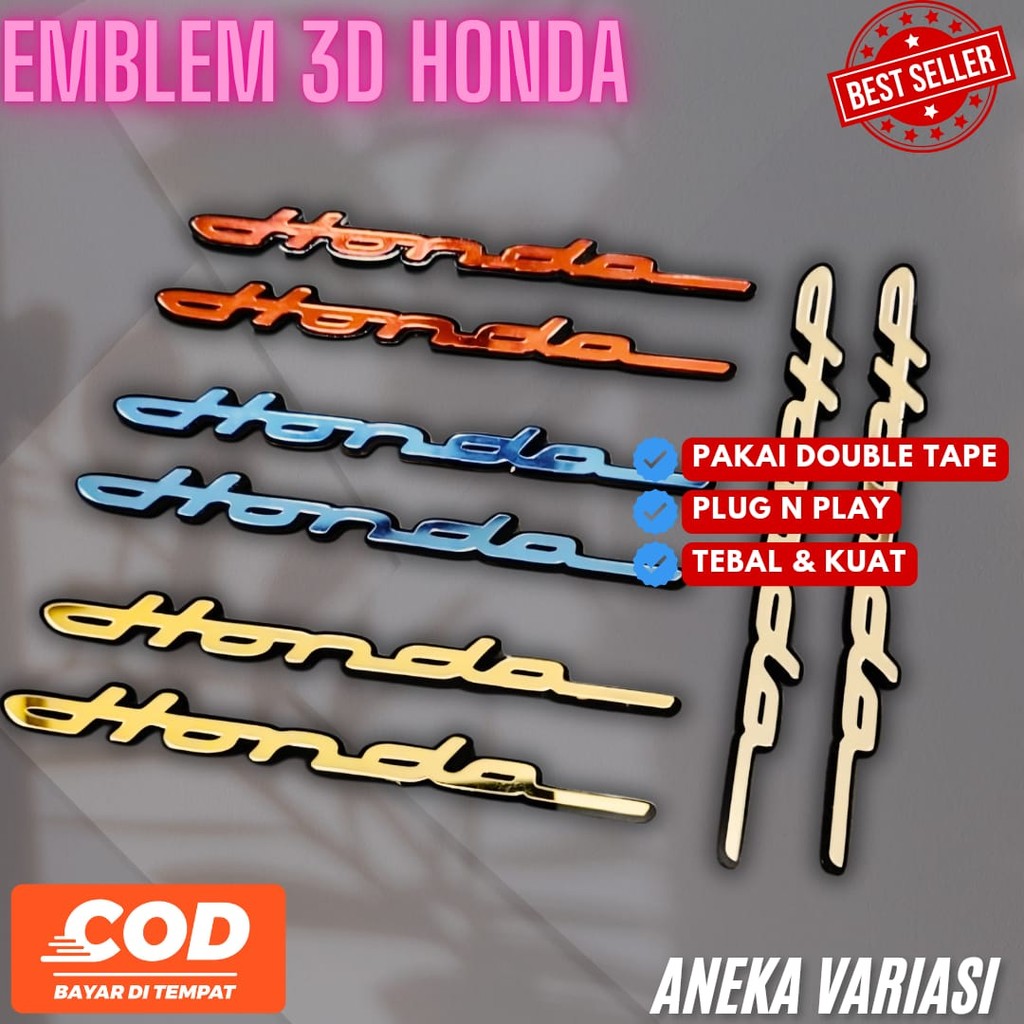 Buat Emblem HONDA Huruf Latin Emblem AKRILIK Honda Latin