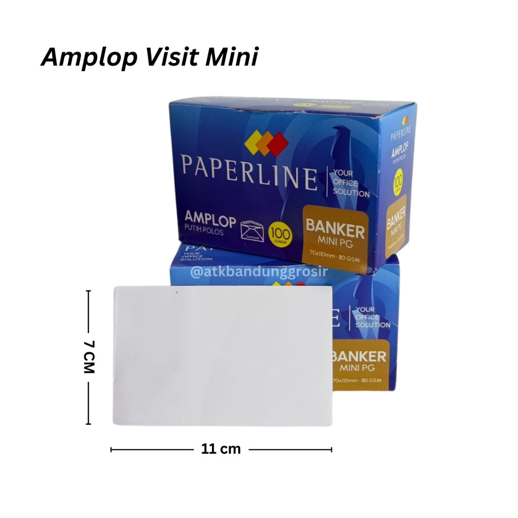 

Amplop Mini Paperline Banker Mini PG EV 80 Gsm 7 x 11 Cm Amplop Visit Kecil - Jual Pak ( Isi 100 Amplop ) SHABQ