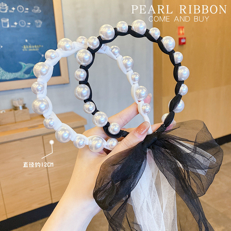 Bando Mutiara Kepang Anak Perempuan / Bandana Korea Anak Perempuan Bando Mahkota Pesta Lucu Mutiara 