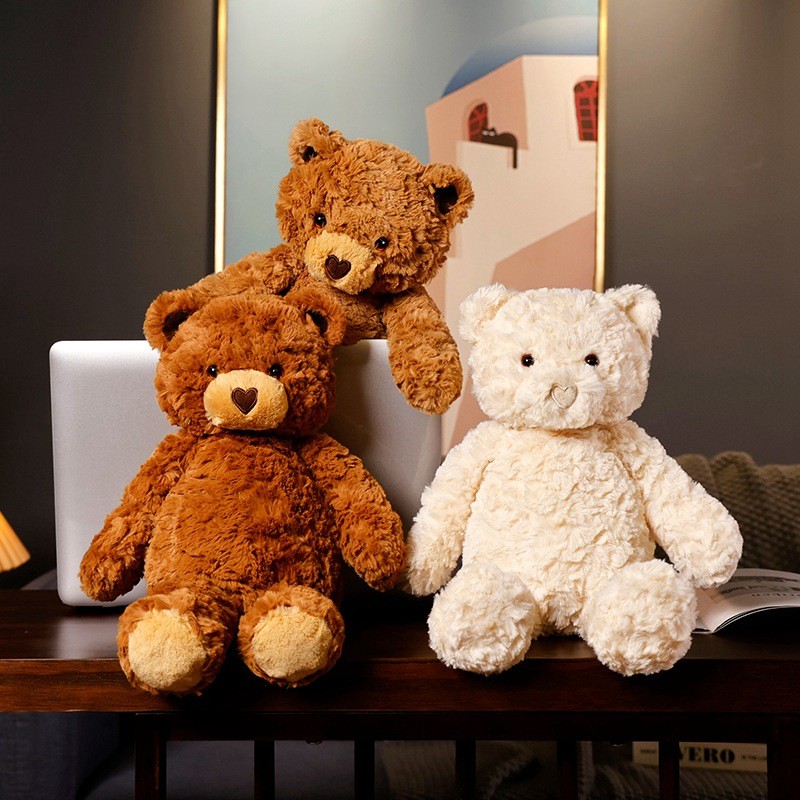 

42cm Fluffy Heart Nose Bear Plush Toy Soft Stuffed Animal Doll Teddy Bear Doll Lovely Birthday Gifts For Girl Boy